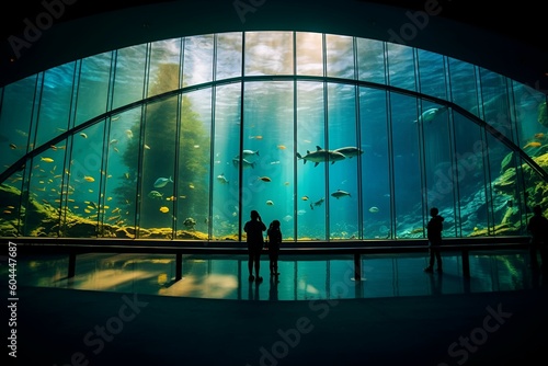 a tour in a public aquarium