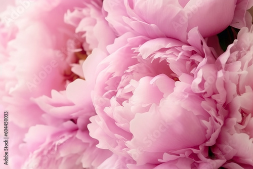 Fototapeta Naklejka Na Ścianę i Meble -  Beautiful fresh pink peonies, close-up.