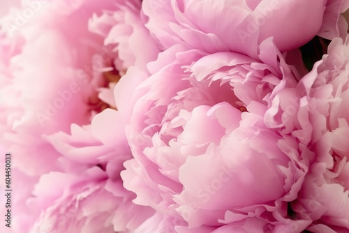 Beautiful fresh pink peonies  close-up.