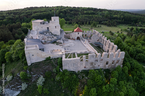 Castle Rabsztyn from drone photo