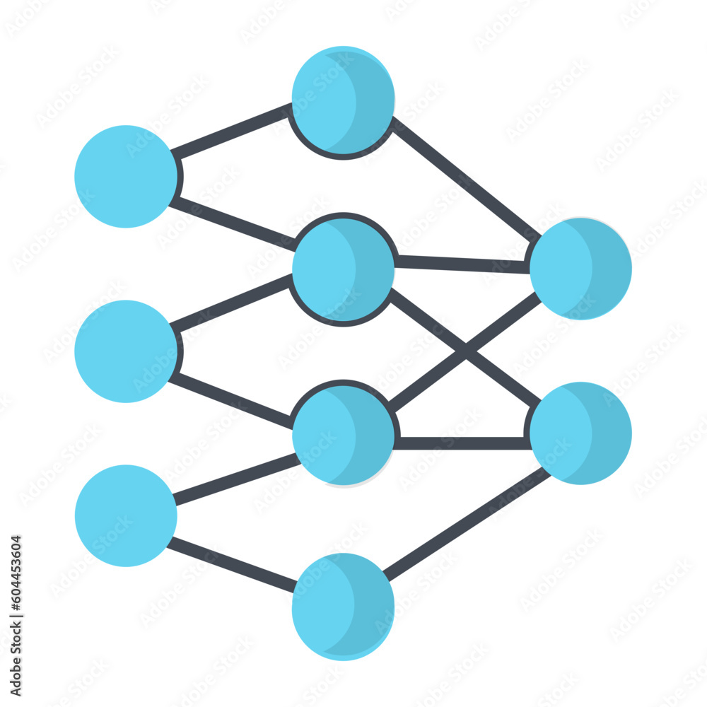 Neural Network Flat Icon Neural Network Flat Icon