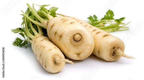 Parsnip isolated on the white background , Created using generative AI tools.
