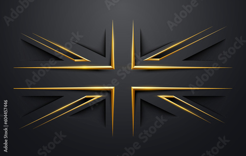 Luxury Dark Great Britain Flag