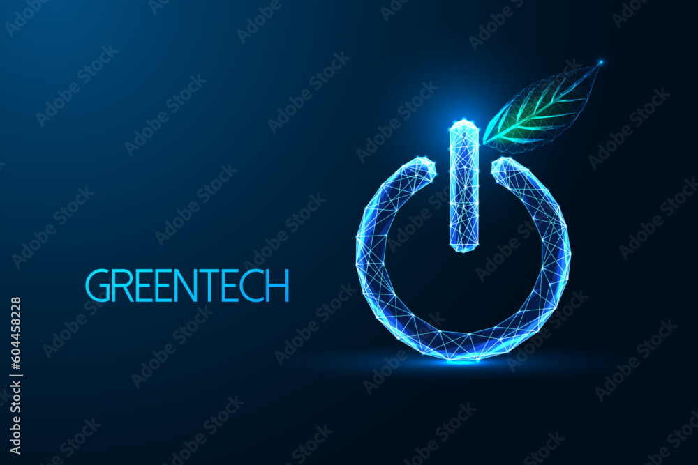 Futuristic concept of greentech, esg, sustainale energy activation with ...