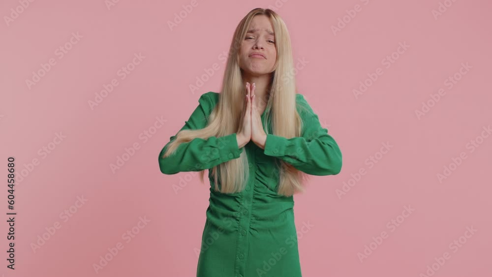Need some more, please give me. Caucasian woman showing a little bit gesture with sceptic smile, showing minimum sign, measuring small size. Pretty teen girl isolated alone on pink studio background Need some more, please give me. Caucasian woman showing a little bit gesture with sceptic smile, showing minimum sign, measuring small size. Pretty teen girl isolated alone on pink studio background