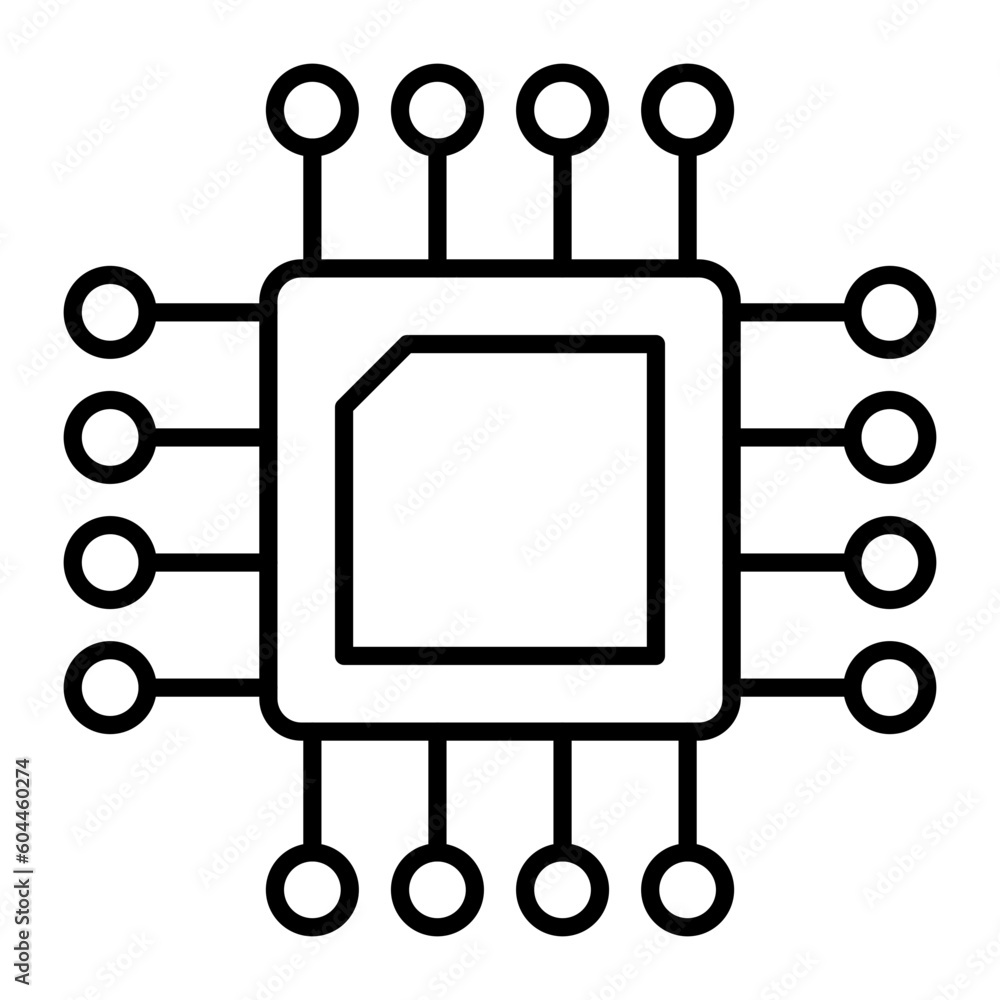 Artificial Intelligence Thin Line Icon Artificial Intelligence Thin Line Icon