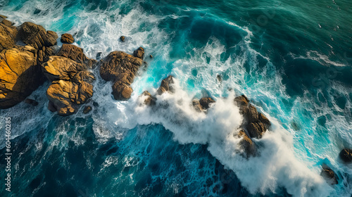 waves crashing on rocks © Ian Miller
