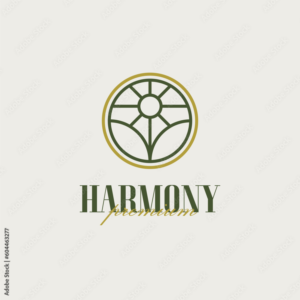 Fototapeta premium Creative leaf flower plant agriculture logo design vector icon template illustration