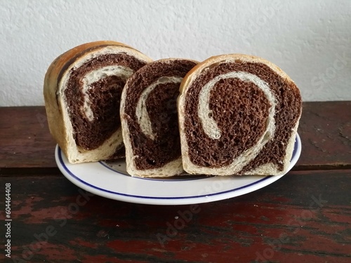 slide heart shaped chocolate bread