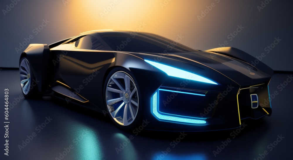 A futuristic sporty car. Generative ai