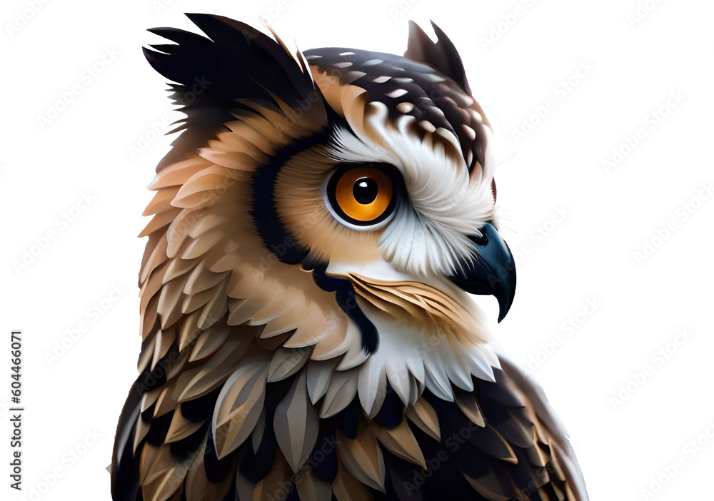 Owl bird, Generative AI Owl bird, Generative AI