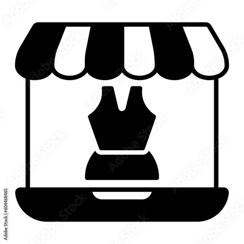 Online Clothing Glyph Icon