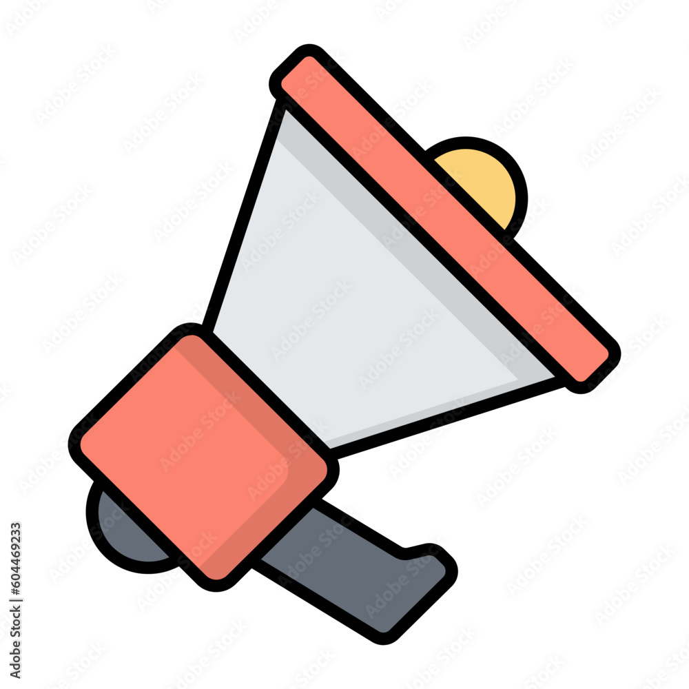 Megaphone Line Color Icon Megaphone Line Color Icon