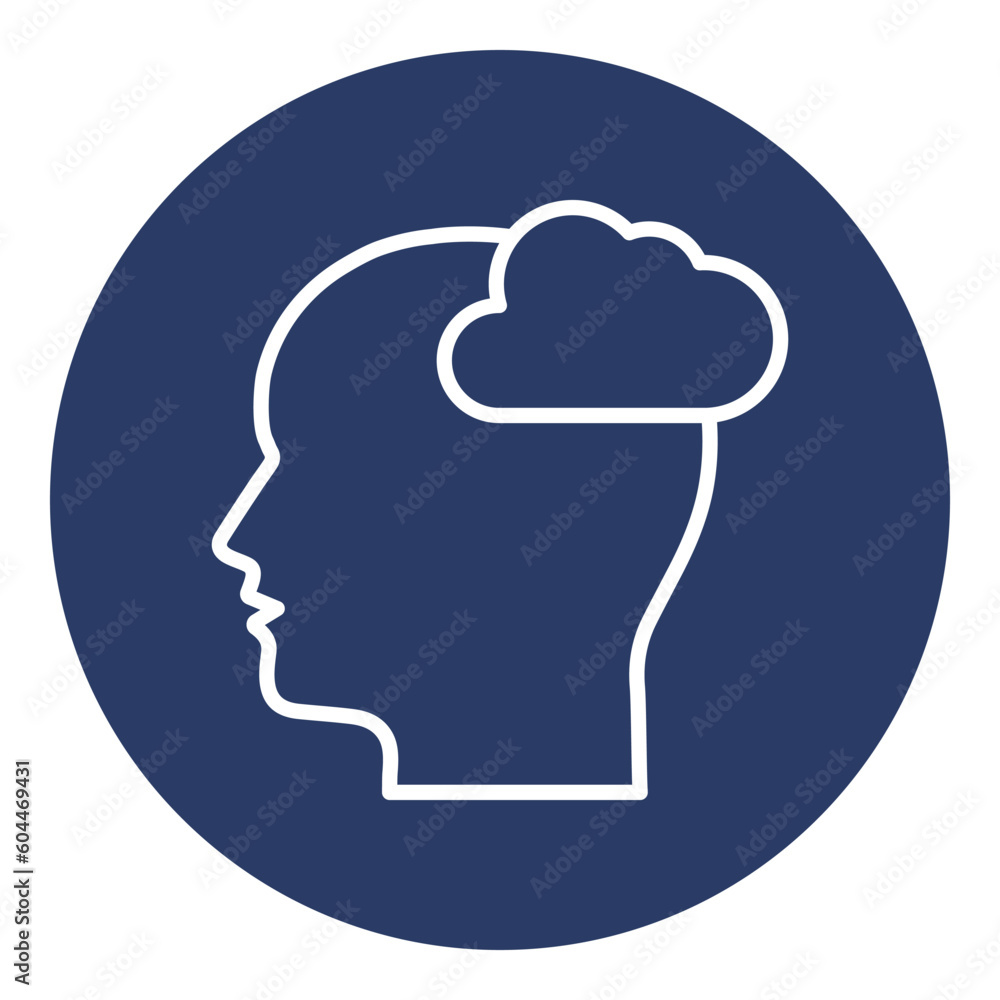 human, brain, cloud, head, brainstorming cloud icon human, brain, cloud, head, brainstorming cloud icon