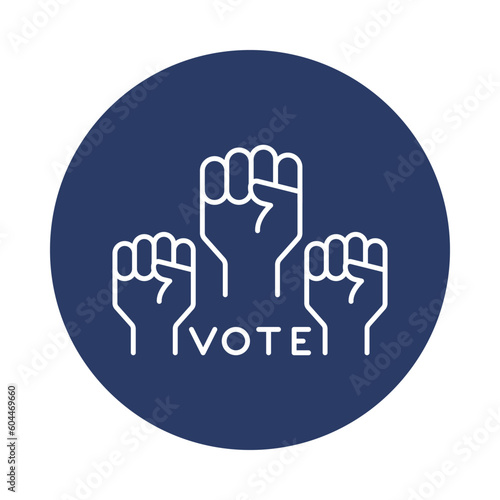 hand, election, vote, hands up, election slogan icon