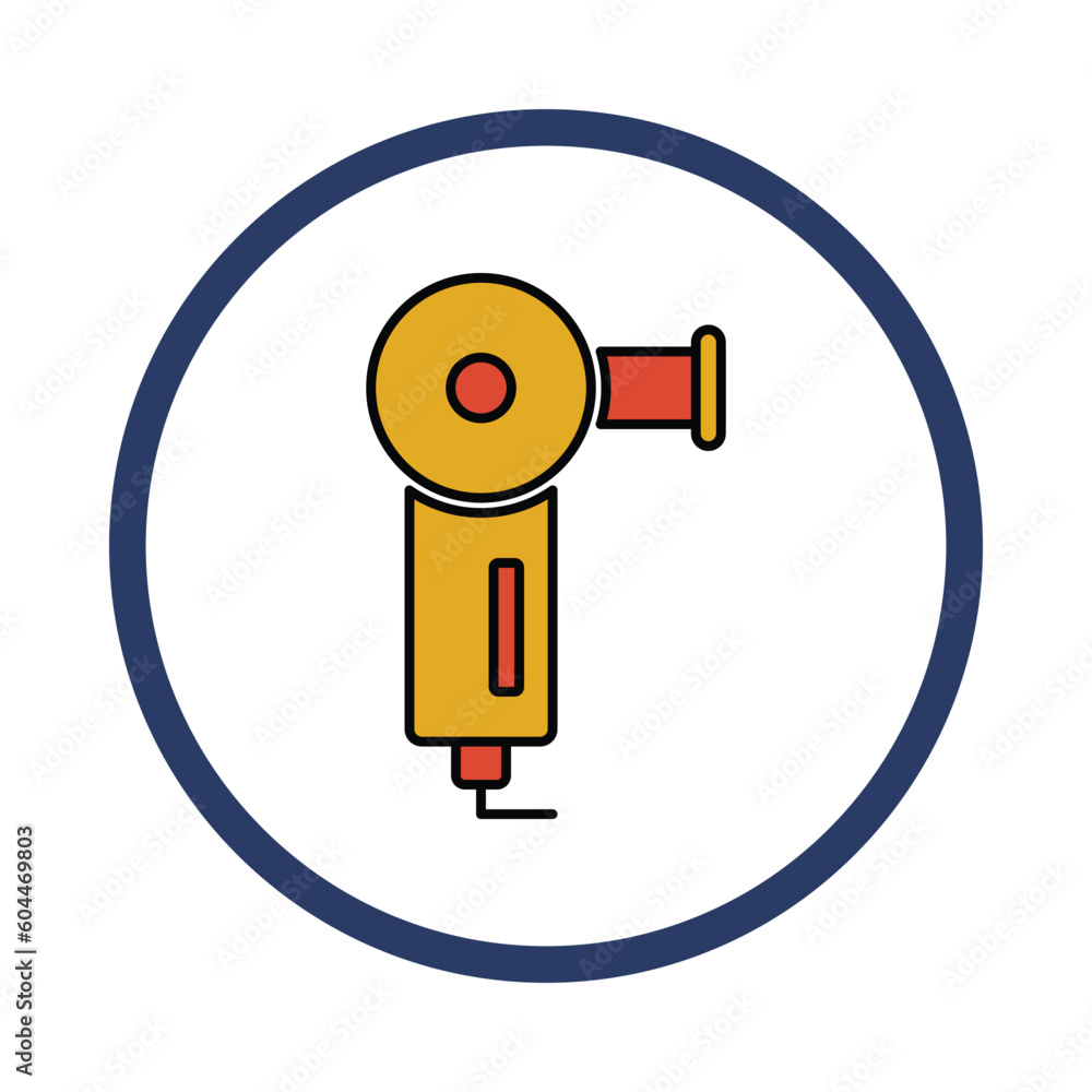 Grinder, Sander, Abrasive saw, Angle grinder tool icon Grinder, Sander, Abrasive saw, Angle grinder tool icon