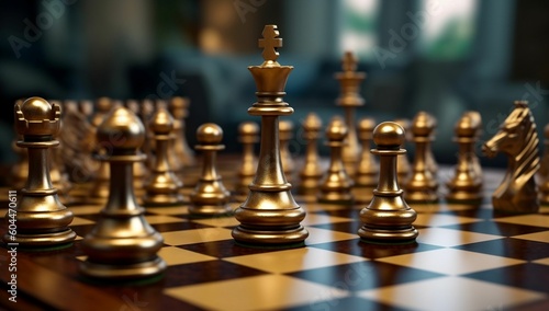 chess game on the chessboard generative ai variation 6