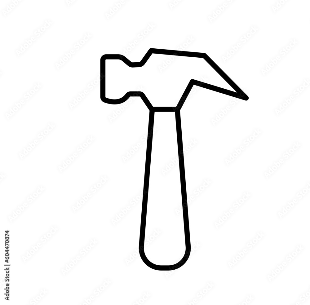 Cute hammer tool set repair mechanic equipment outline icon
Cute hammer tool set repair mechanic equipment outline icon