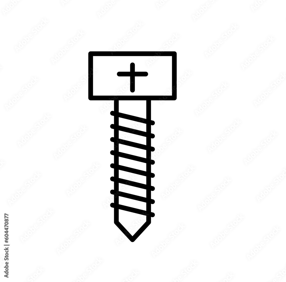 Cute screw tool set repair mechanic equipment outline icon Cute screw tool set repair mechanic equipment outline icon