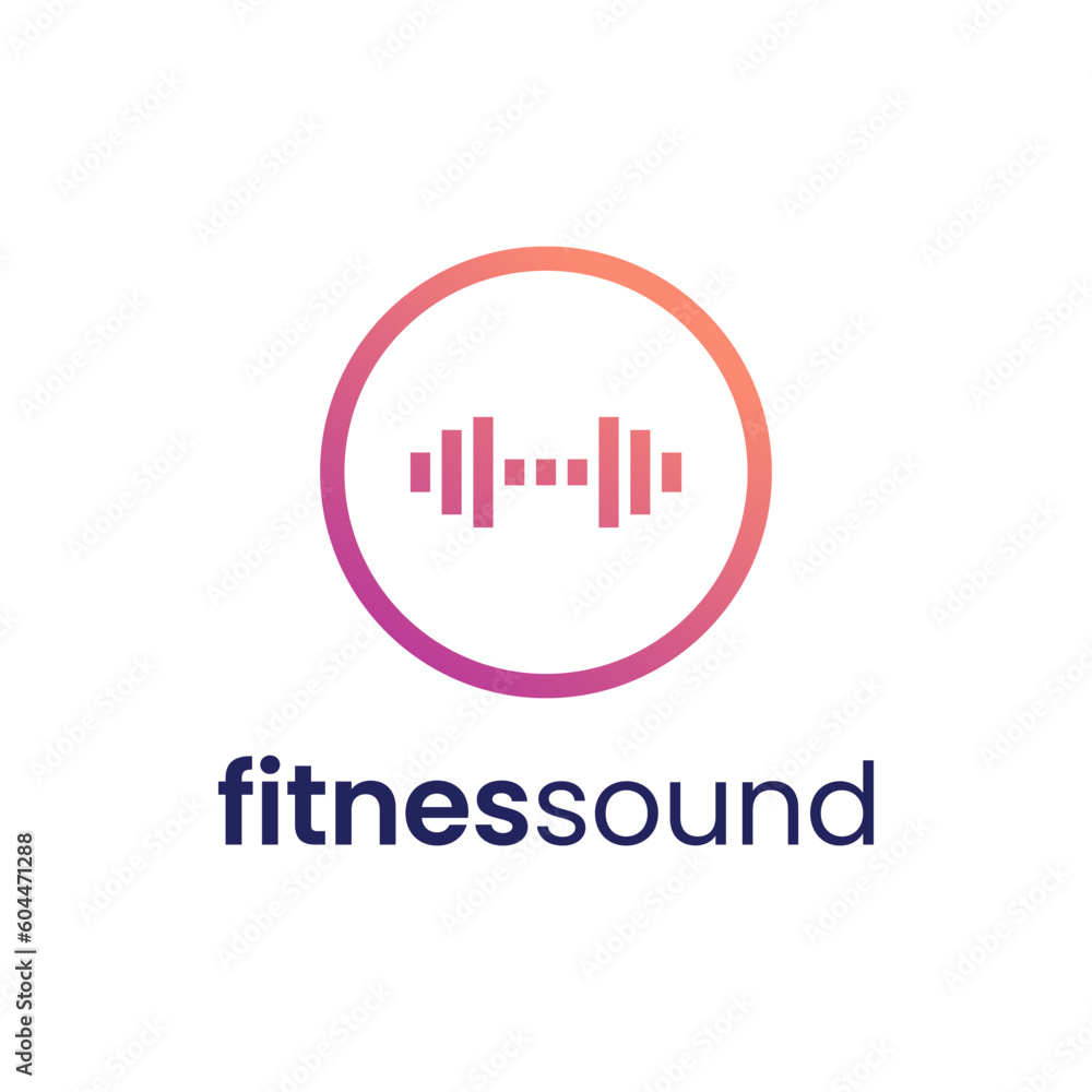 GYM and music barbell combination logo. It is suitable for use for the GYM logo. GYM and music barbell combination logo. It is suitable for use for the GYM logo.