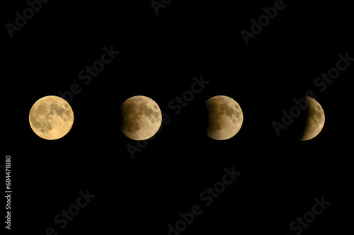 Supermoon reaching lunar eclipse, September 27, 2015. Oswego, NY