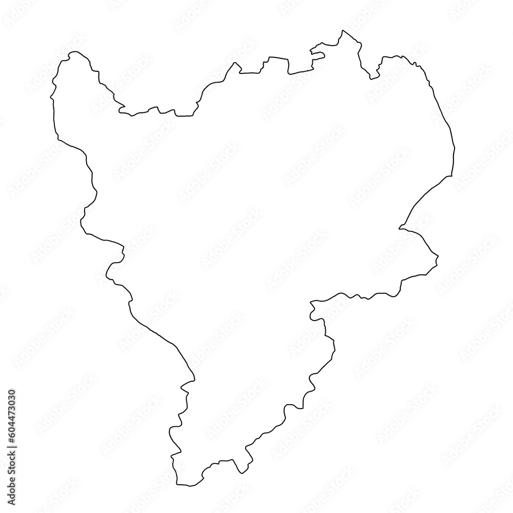 High Quality map of East Midlands England is a region of England, with outline borders