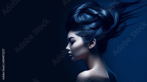 Fashionable image. Woman's hairstyle