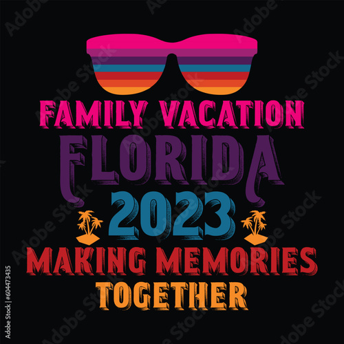 Family Vacation Vintage  Retro Style Florida T-shirt