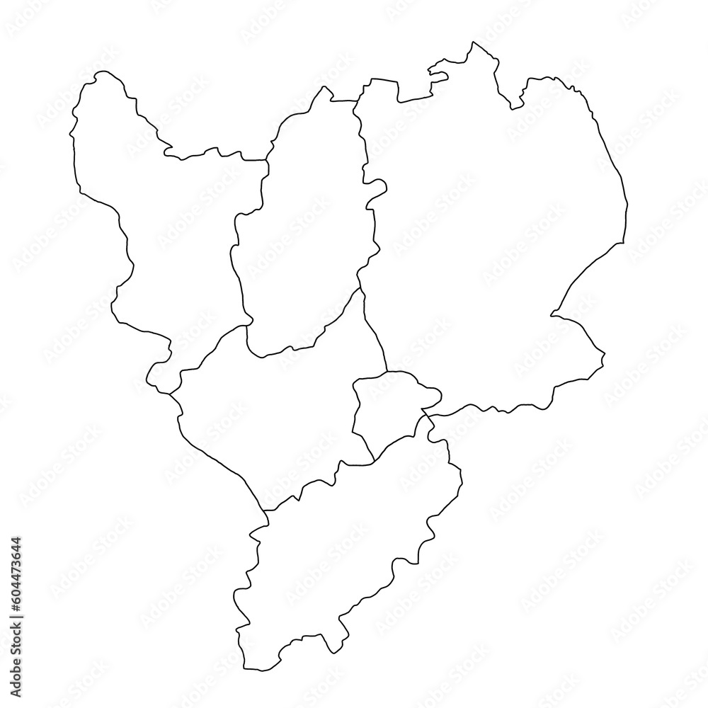 High Quality map of East Midlands England is a region of England, with borders of the ceremonial counties