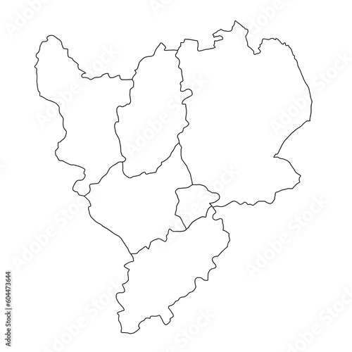 High Quality map of East Midlands England is a region of England, with borders of the ceremonial counties