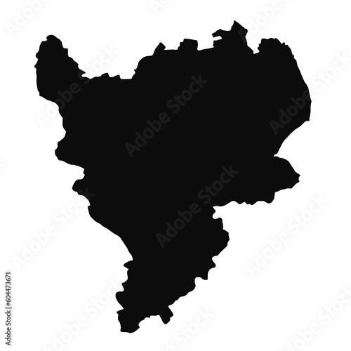 High Quality map of East Midlands England is a region of England, with black coloured.