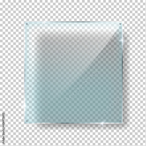 Vector realistic transparent glass set