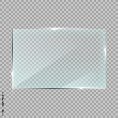 Vector realistic transparent glass set