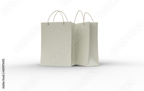 pair of shopping bags isolated