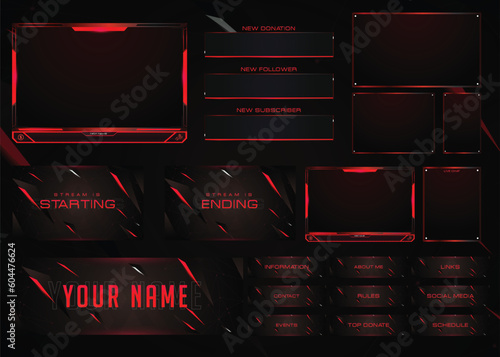 Twitch Overlay Live Stream template set