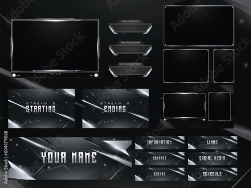 Twitch Overlay Live Stream template set