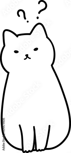 Simple Cute Cat Outline