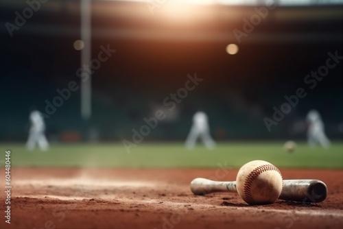 man team field player baseball athlete pitch game ball bat sport. Generative AI.