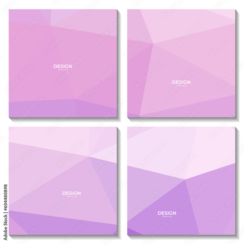 a set of abstract purple background with triangles	