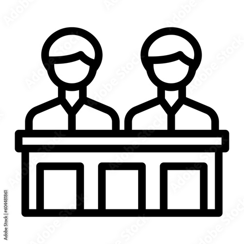 jury line icon