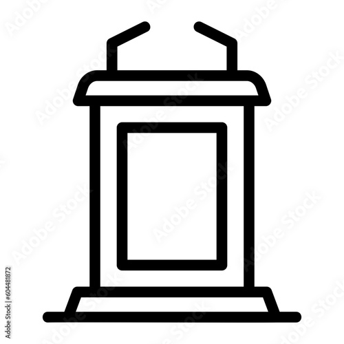 tribune line icon