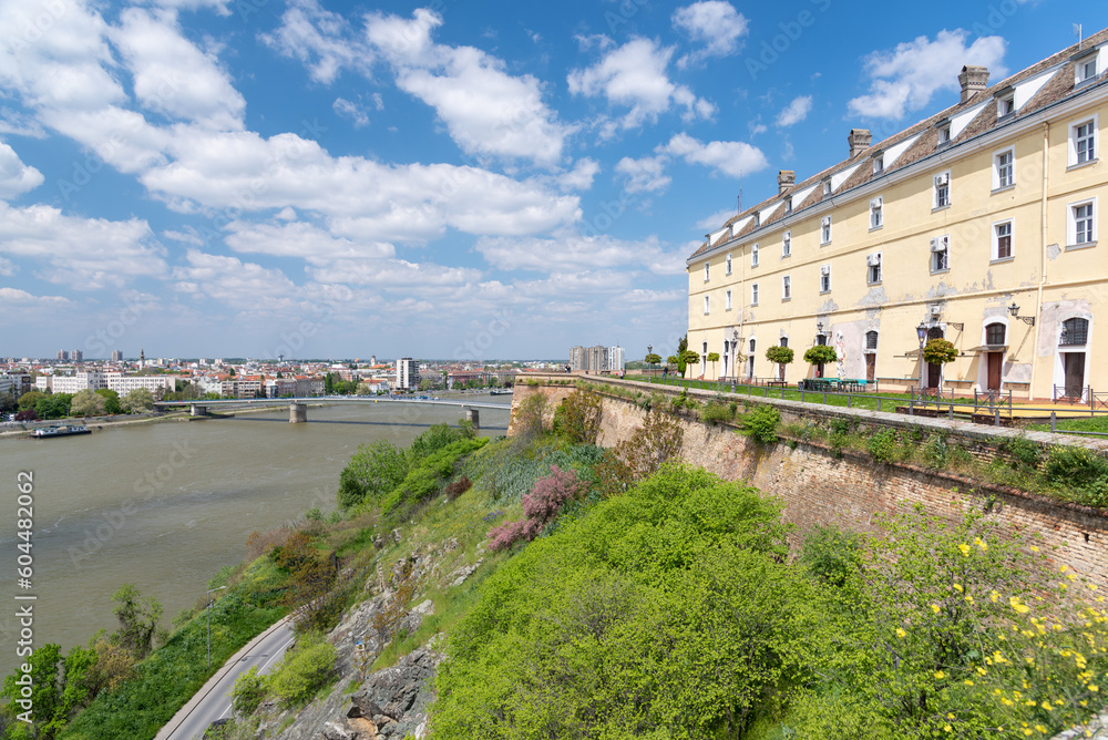 Petrovaradin Fortress on the Danube river in Novi Sad, Serbia