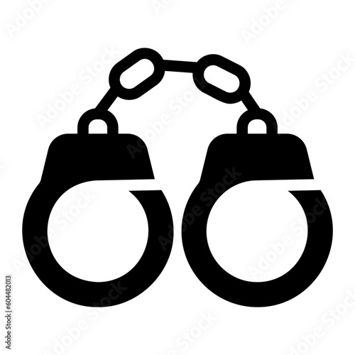 handcuffs glyph icon photo