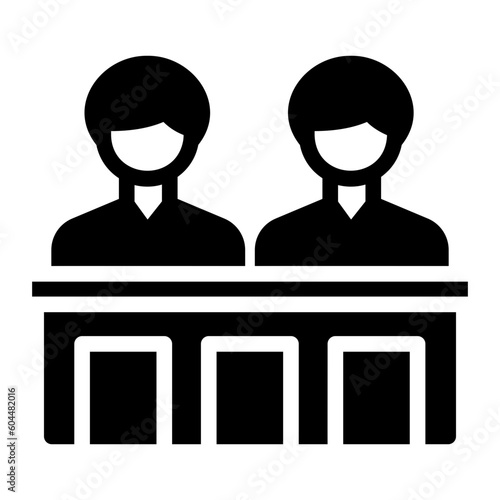 jury glyph icon