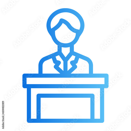 public prosecutor gradient icon