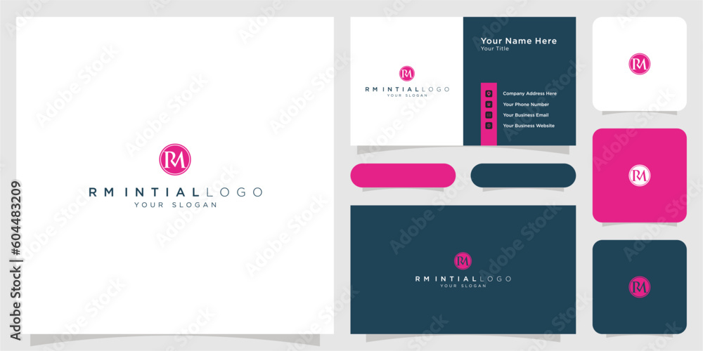 logo Letter RM Initial illustration Abstract