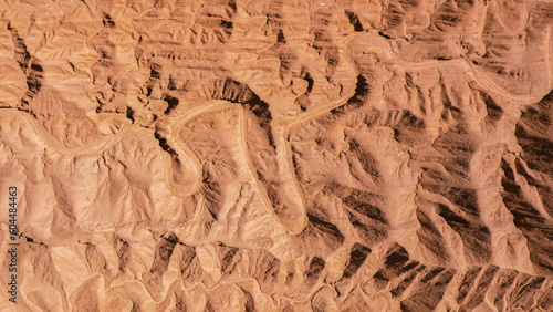 aerial view of desert dry (ID: 604484463)