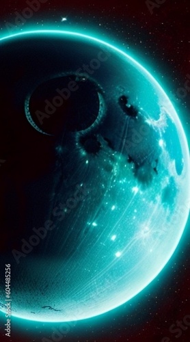 Abstract imagine of a moonlike earth. 
