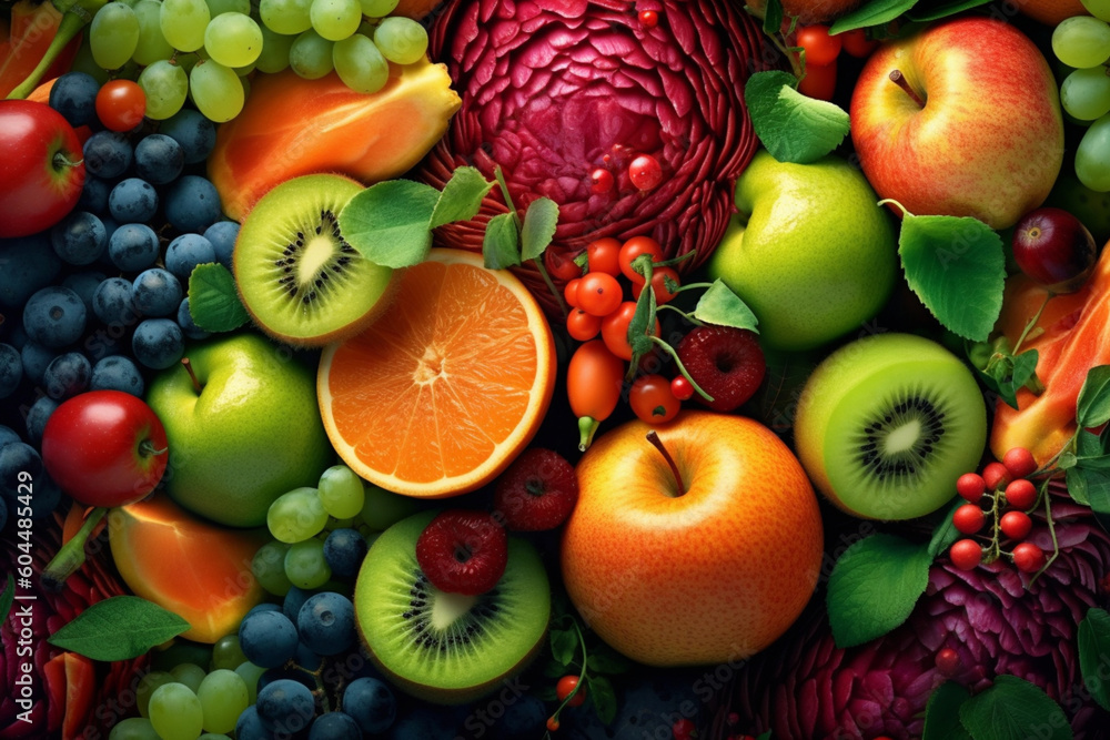 Fruit and vegetables display Fruit and vegetables display