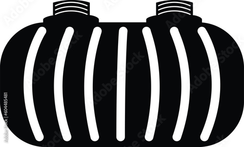 sewerage tank icon. septic tank sign. polyethylene septic tank. flat style.